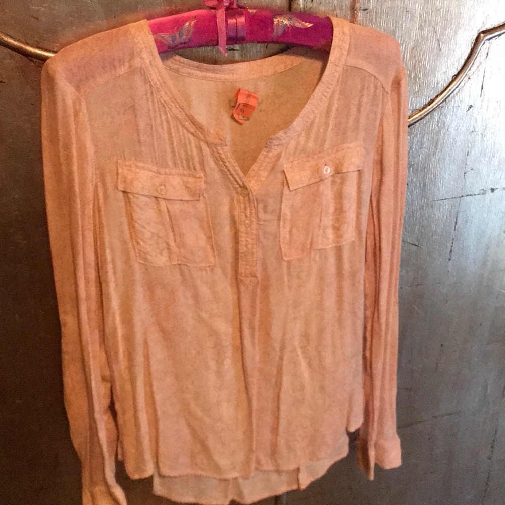 Pink paisley blouse